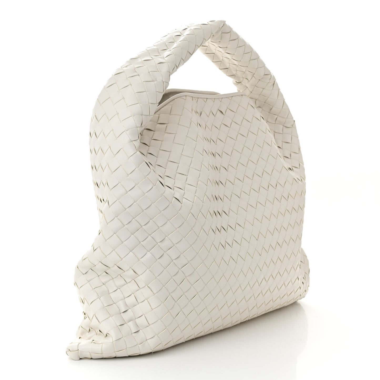 Calfskin Intrecciato Large Hop White