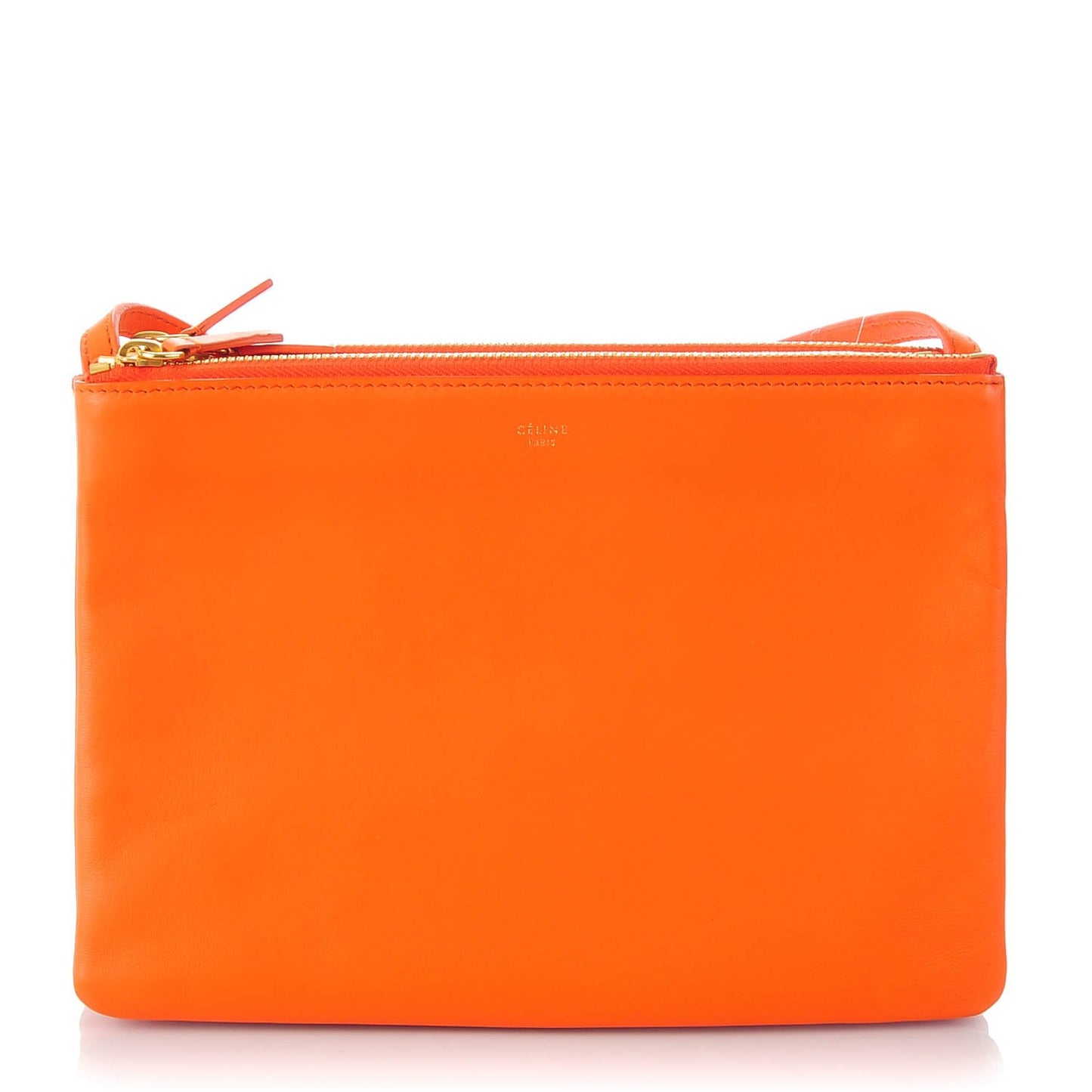 Lambskin Large Trio Crossbody Bright Orange
