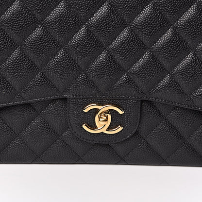 Chanel Caviar Quilted Maxi Double Flap Black 10 of 11