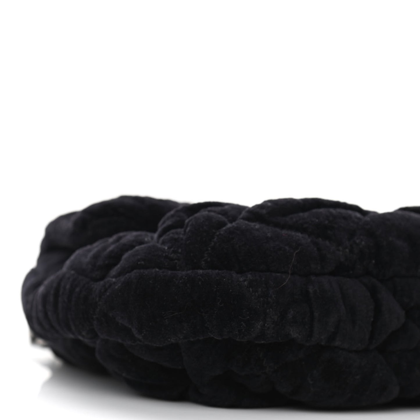 Velvet Mini Bubble Quilt Flap Black