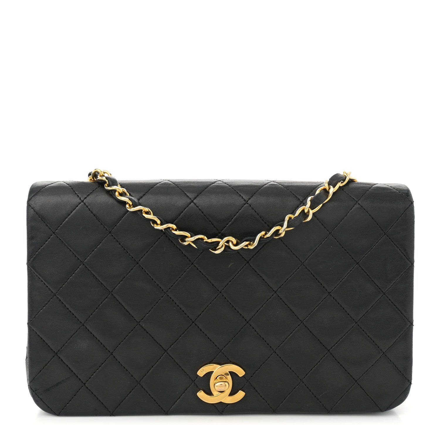 Chanel Lambskin Quilted Small Single Flap Black 1 of 14