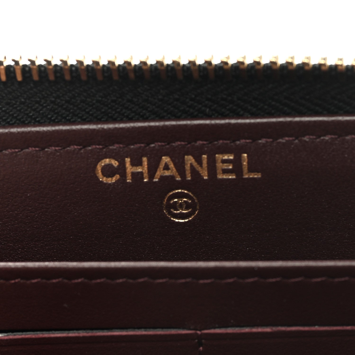 Chanel Caviar Quilted Zip Around Clutch Wallet Black 6 of 8
