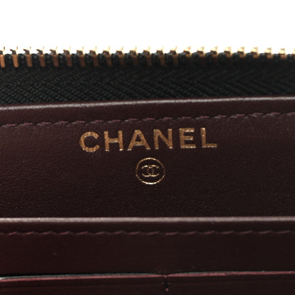 Chanel Caviar Quilted Zip Around Clutch Wallet Black 6 of 8