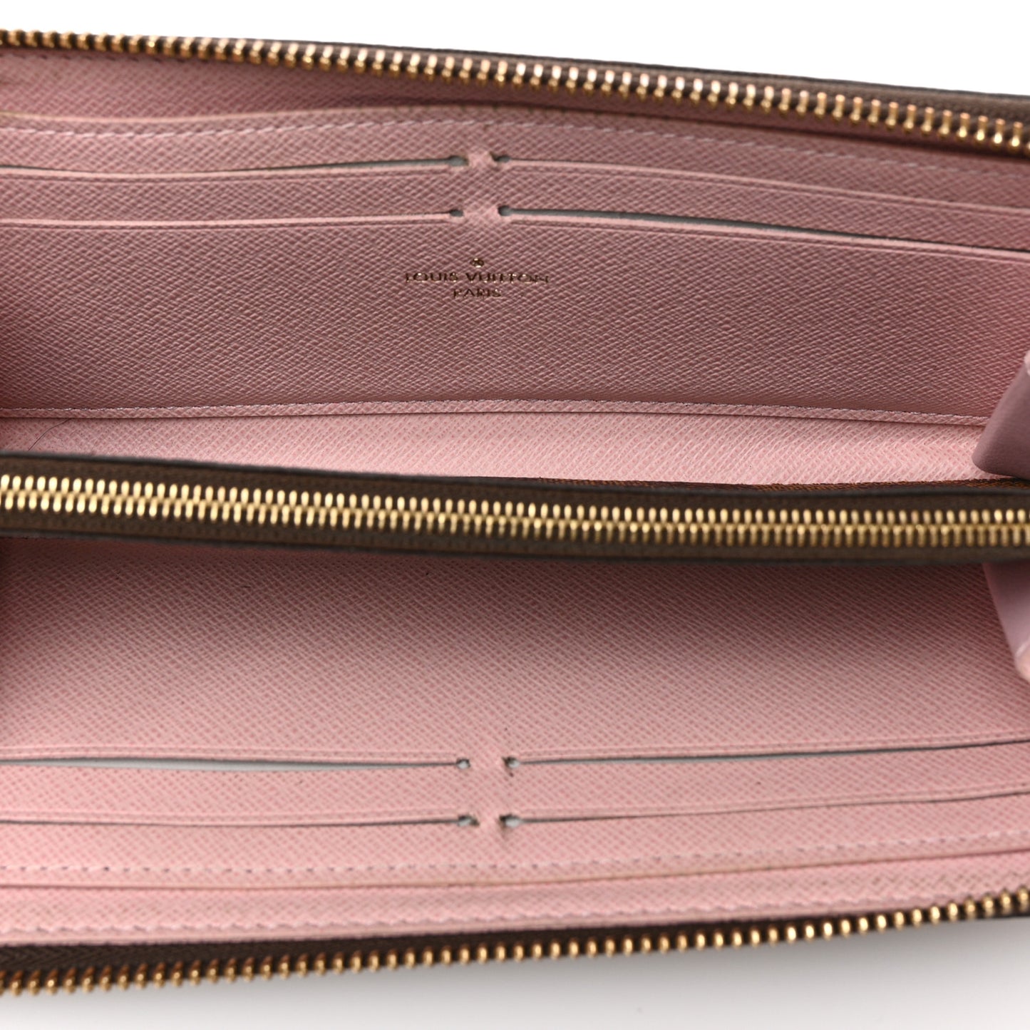 Damier Ebene Clemence Wallet Rose Ballerine