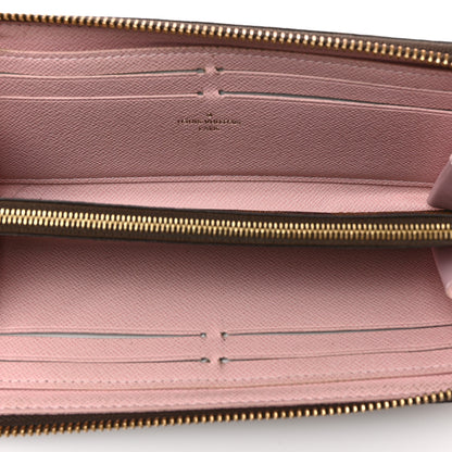 Louis Vuitton Damier Ebene Clemence Wallet Rose Ballerine 5 of 9