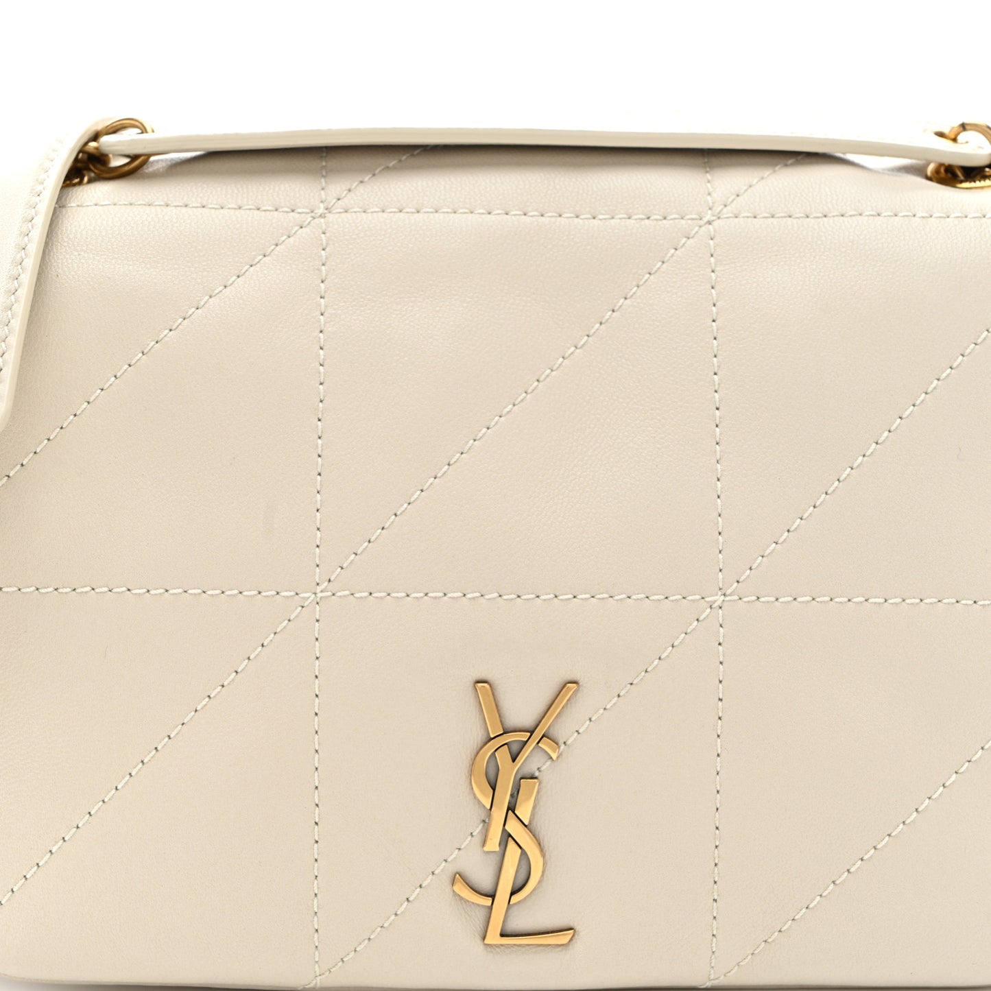 Lambskin Matelasse Monogram Mini Jamie 4.3 Blanc Vintage