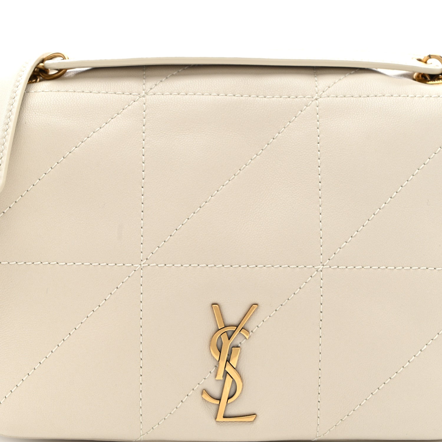 Saint Laurent Lambskin Matelasse Monogram Mini Jamie 4.3 Blanc Vintage 8 of 10