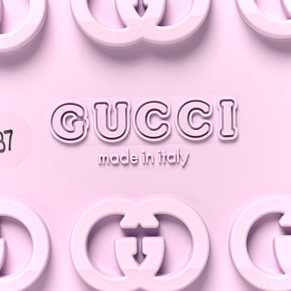 Gucci Soft Rubber Horsebit Touch Womens Strapped Sandals 37 Talc Pink 8 of 10