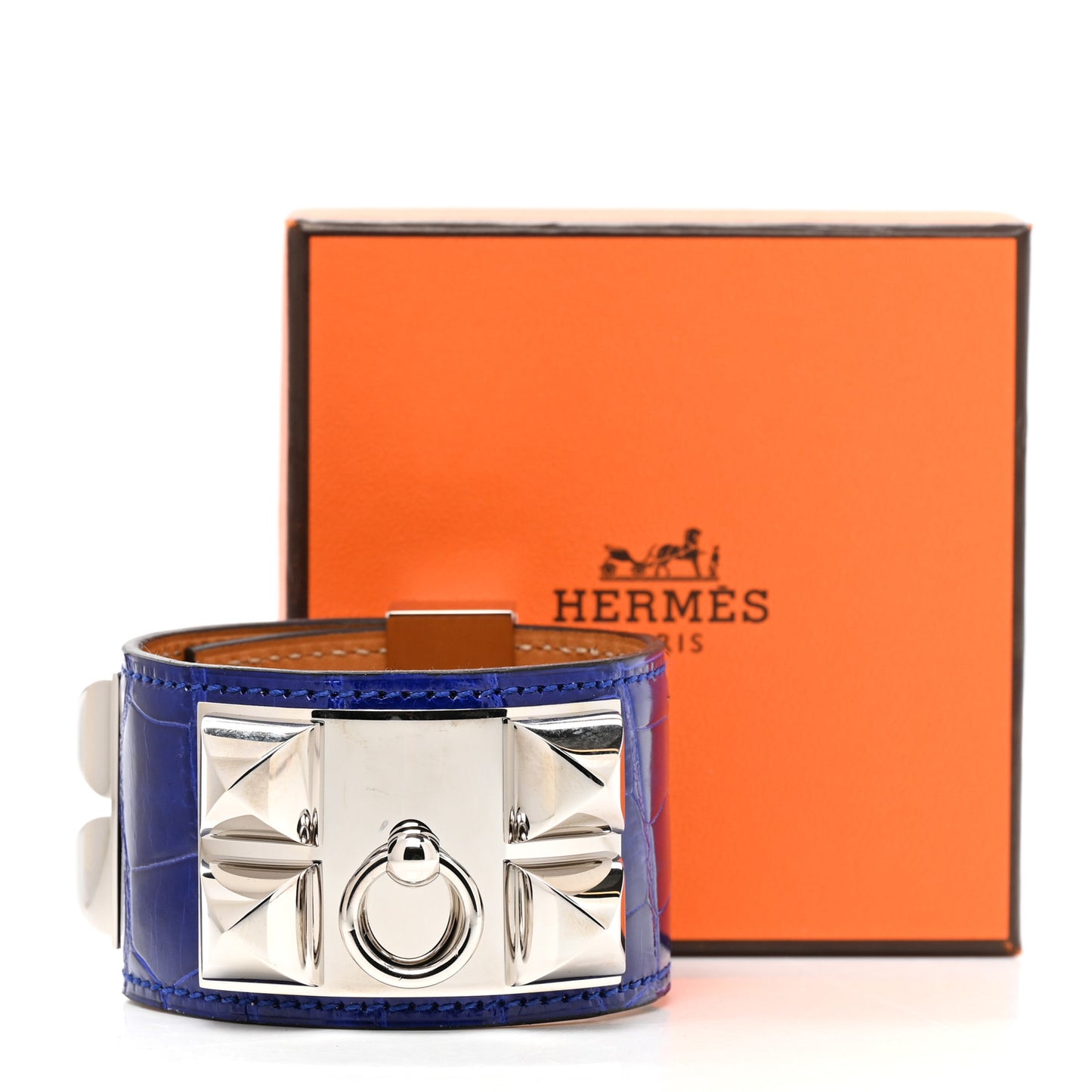 Shiny Alligator Collier De Chien CDC Bracelet S Bleu Electrique