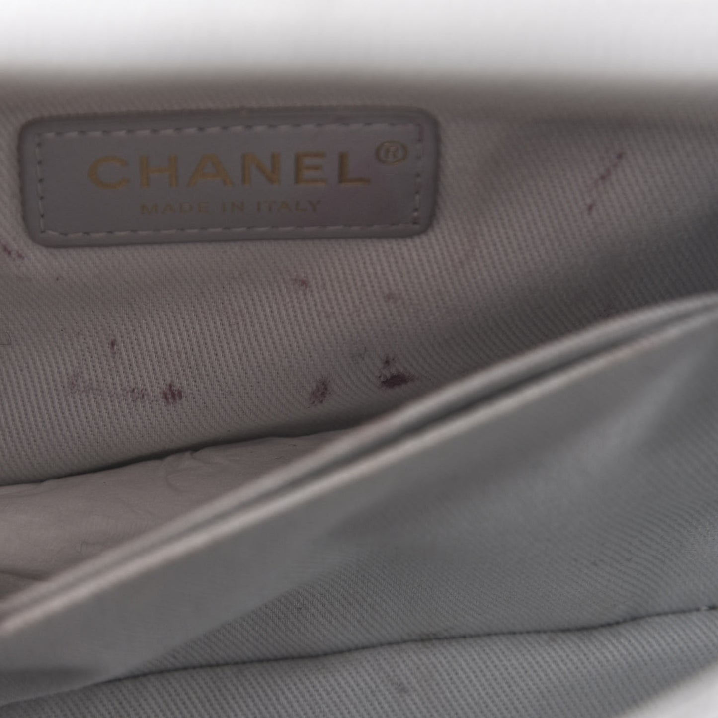 Caviar Quilted Mini Coco Handle Flap Light Grey