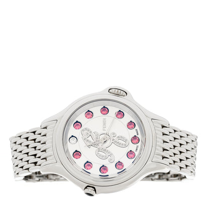 Fendi Stainless Steel Diamond Topaz 38mm Crazy Carats Rotating Gem Quartz Watch 3 of 7