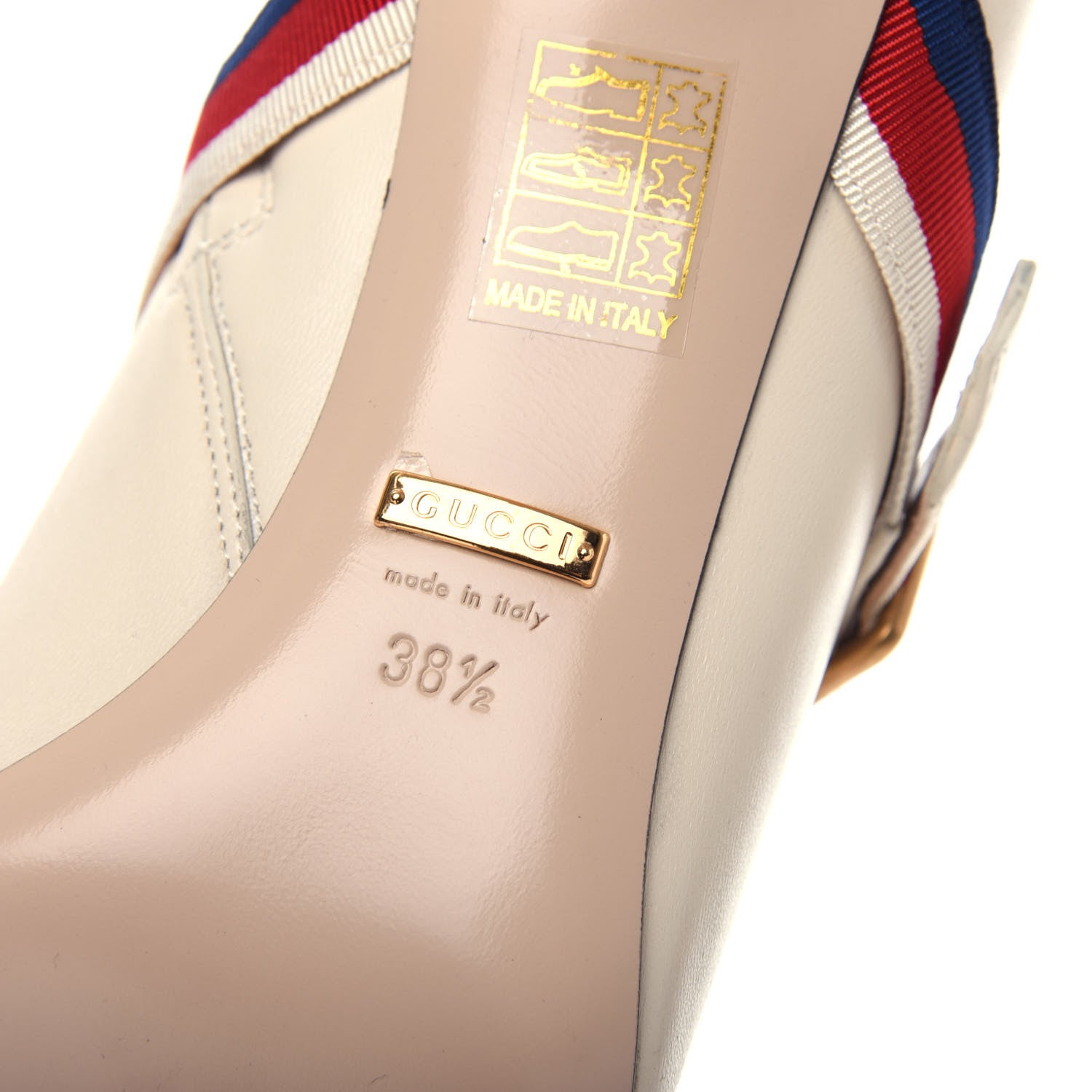 Gucci Nappa Sylvie Ankle Boots 38.5 Mystic White 7 of 8