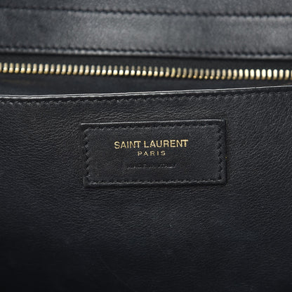 Saint Laurent Smooth Calfskin Small Monogram Cabas Black 6 of 13