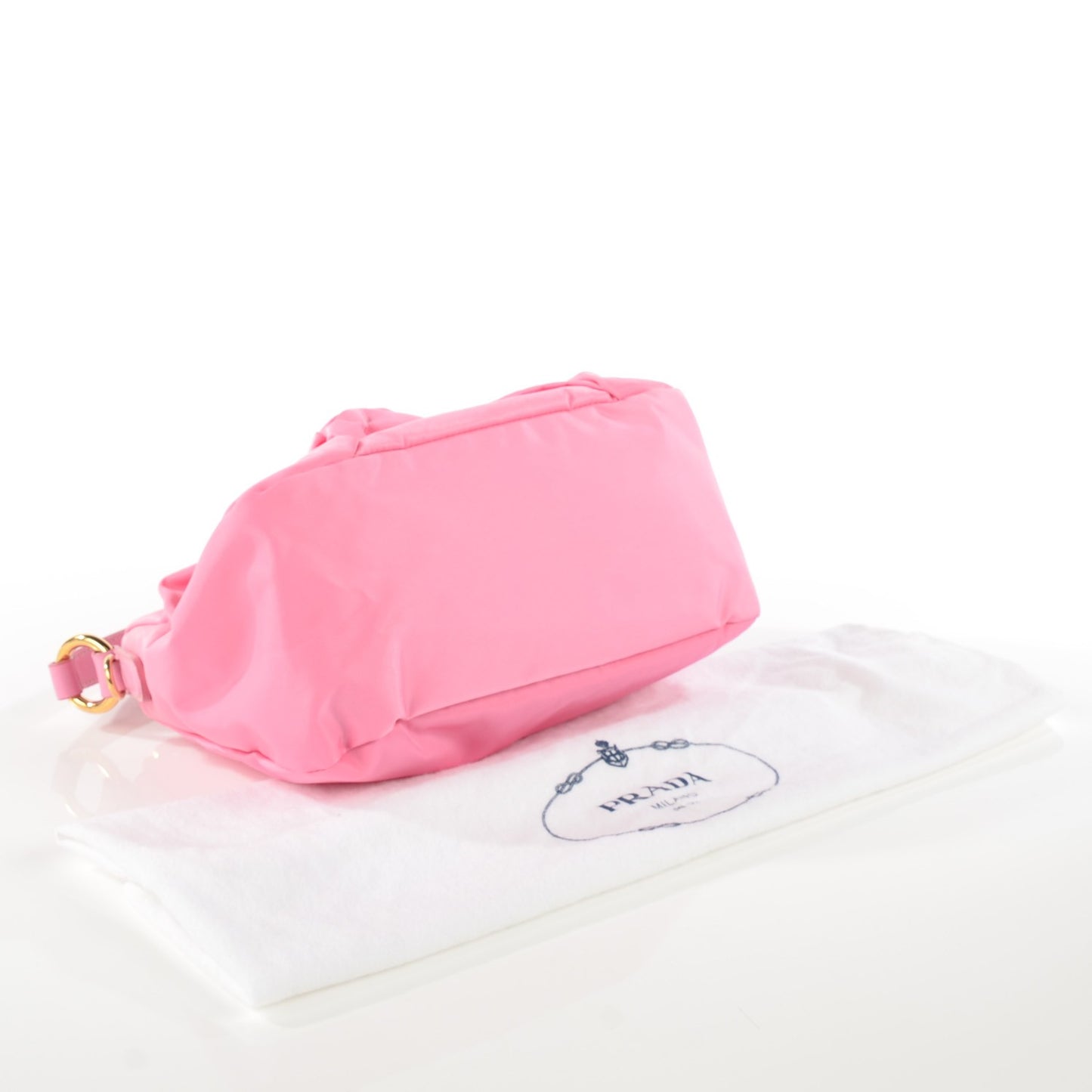 Tessuto Nylon Fiocco Bow Shoulder Bag Begonia