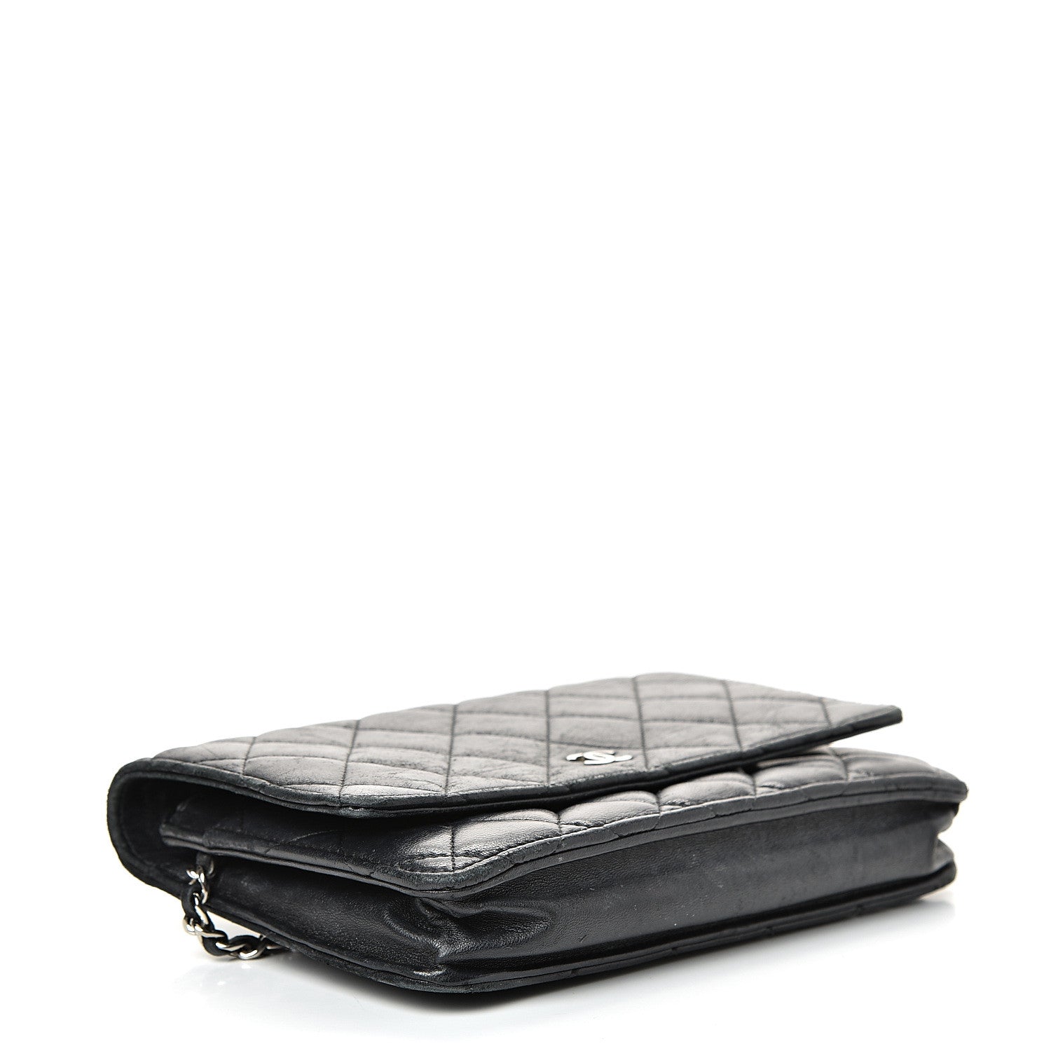 Chanel Lambskin Quilted Wallet On Chain WOC Black 3 of 24
