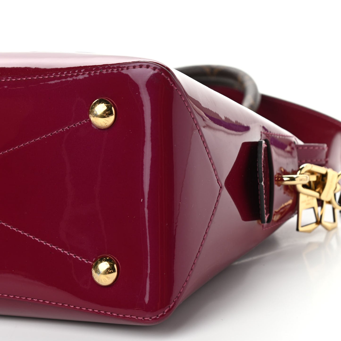 Patent Calfskin Miroir Tote Magenta