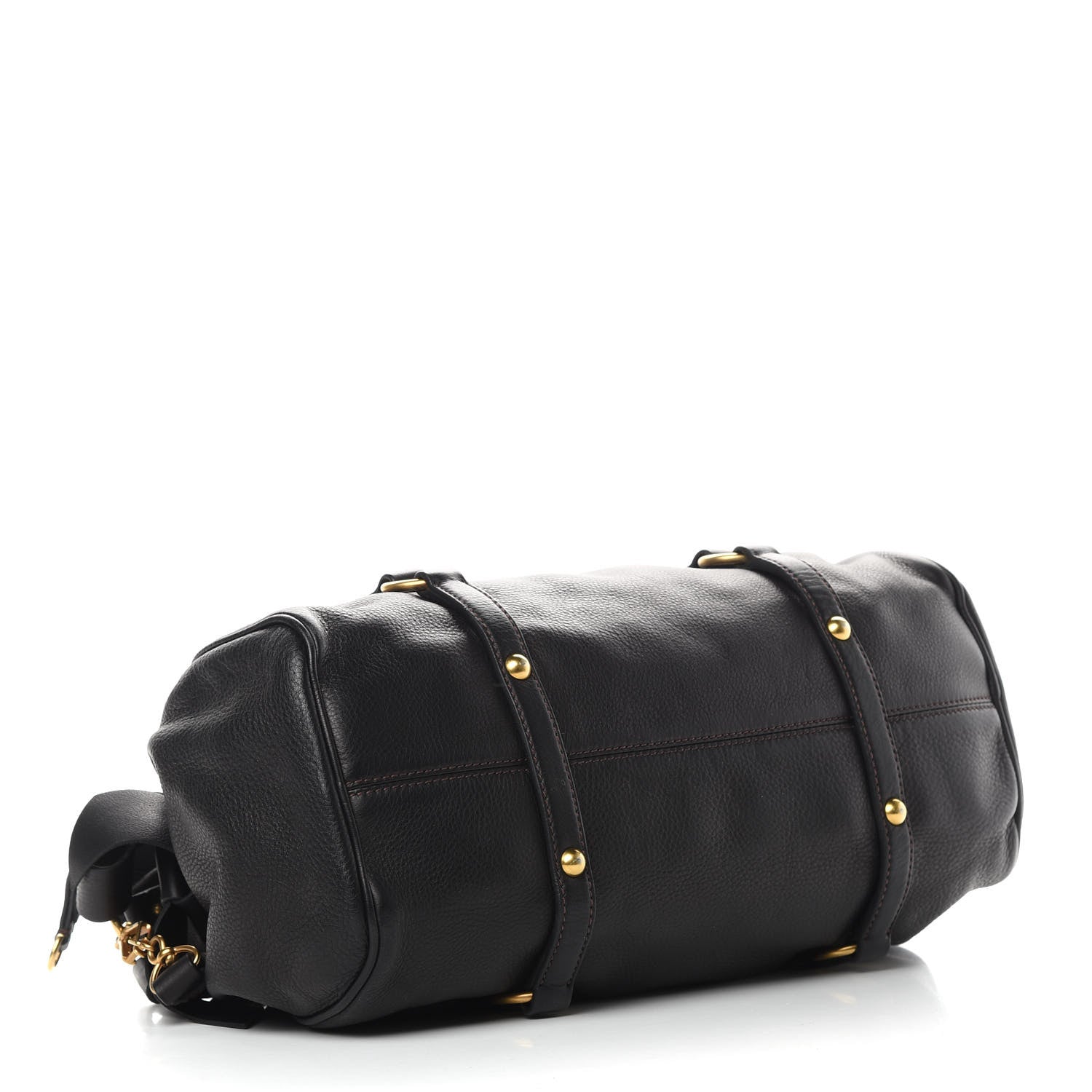 Miu Miu Vitello Medium Bow Bag Black 4 of 11