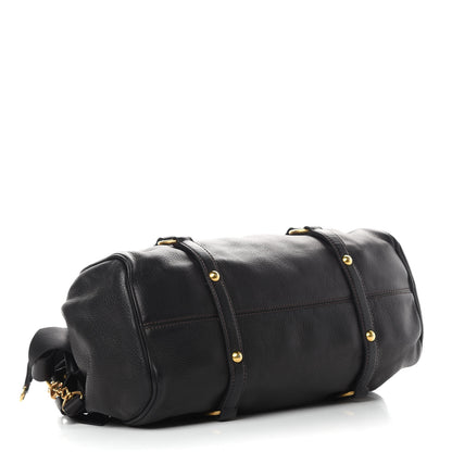 Miu Miu Vitello Medium Bow Bag Black 4 of 11