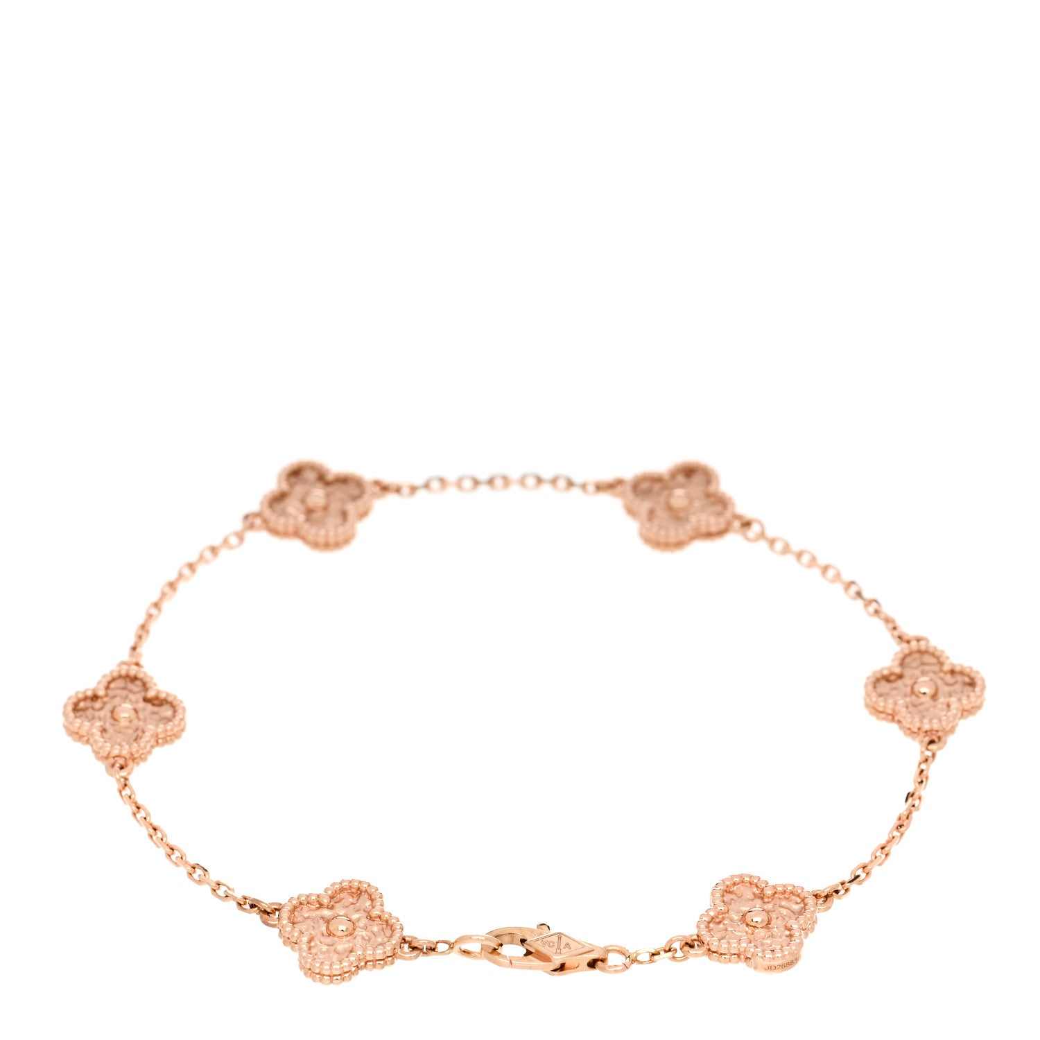 Van Cleef & Arpels 18K Rose Gold 6 Motifs Sweet Alhambra Bracelet 4 of 5