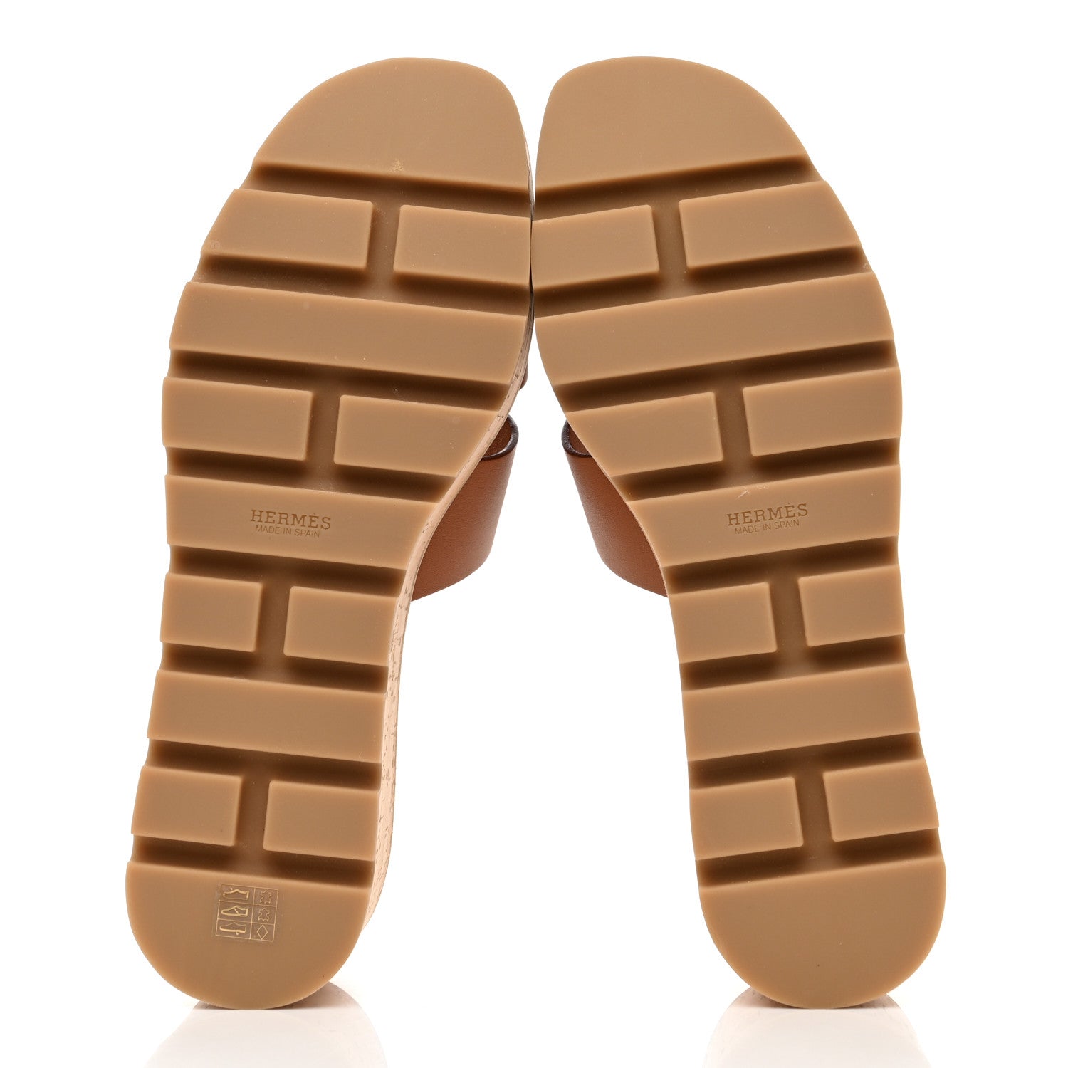 Hermes Calfskin Cork Eze 30 Sandals 40 Marron Glaise 5 of 8