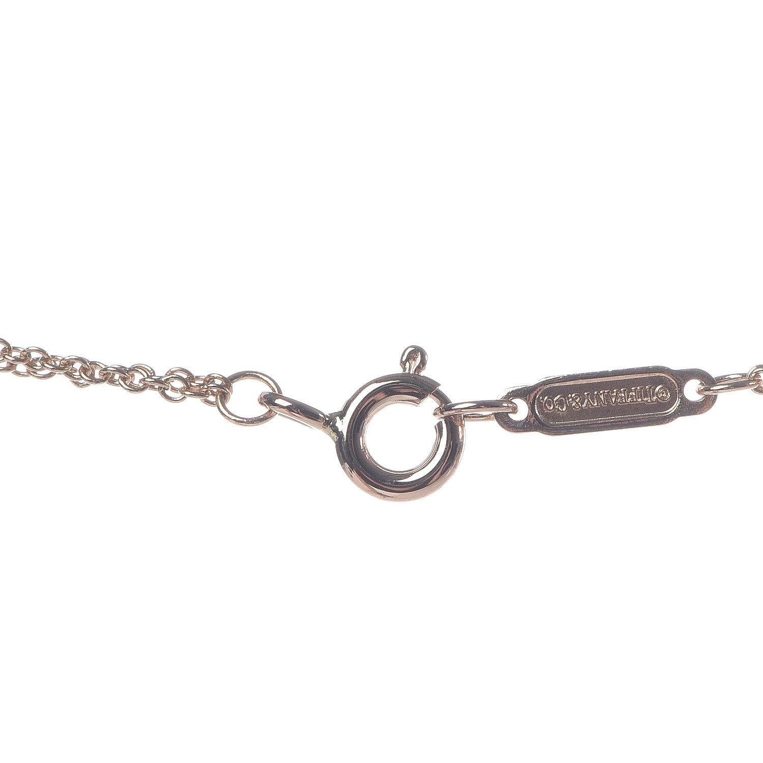 Tiffany 18K Rose Gold Infinity Double Chain Pendant Necklace 5 of 8