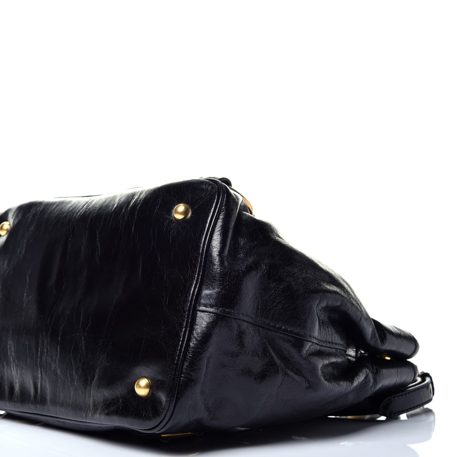 Miu Miu Vitello Shine Tote Black 10 of 10