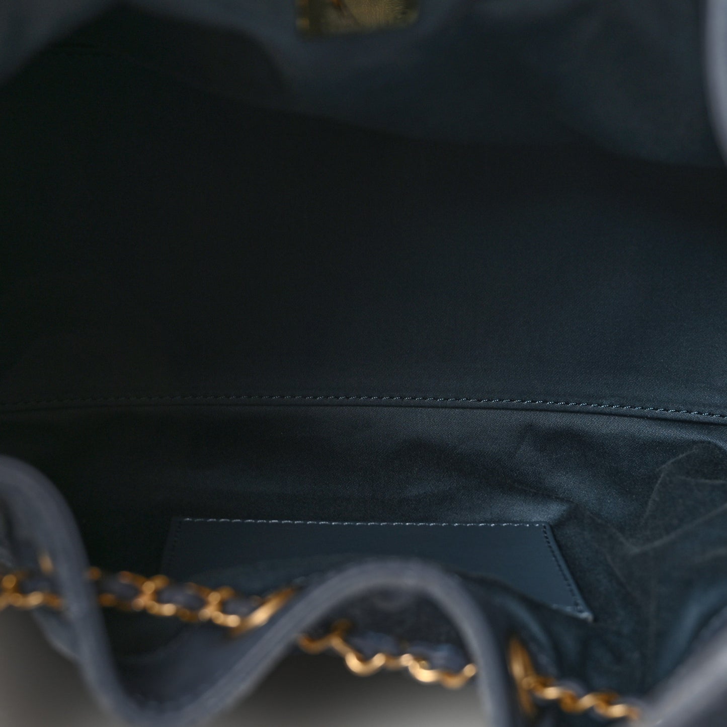 Suede Quilted Small Chanel 25 Handbag Blue