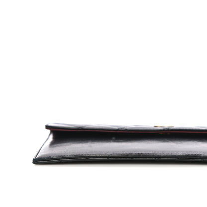 Chanel Calfskin Quilted CC Flap Clutch Black 10 of 14