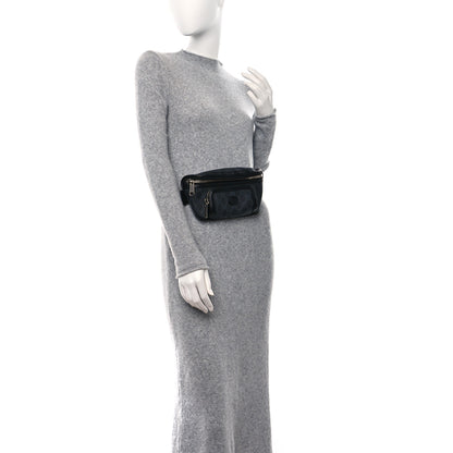 Gucci GG Supreme Monogram Textured Calfskin Retro Interlocking G Belt Bag Black 2 of 10