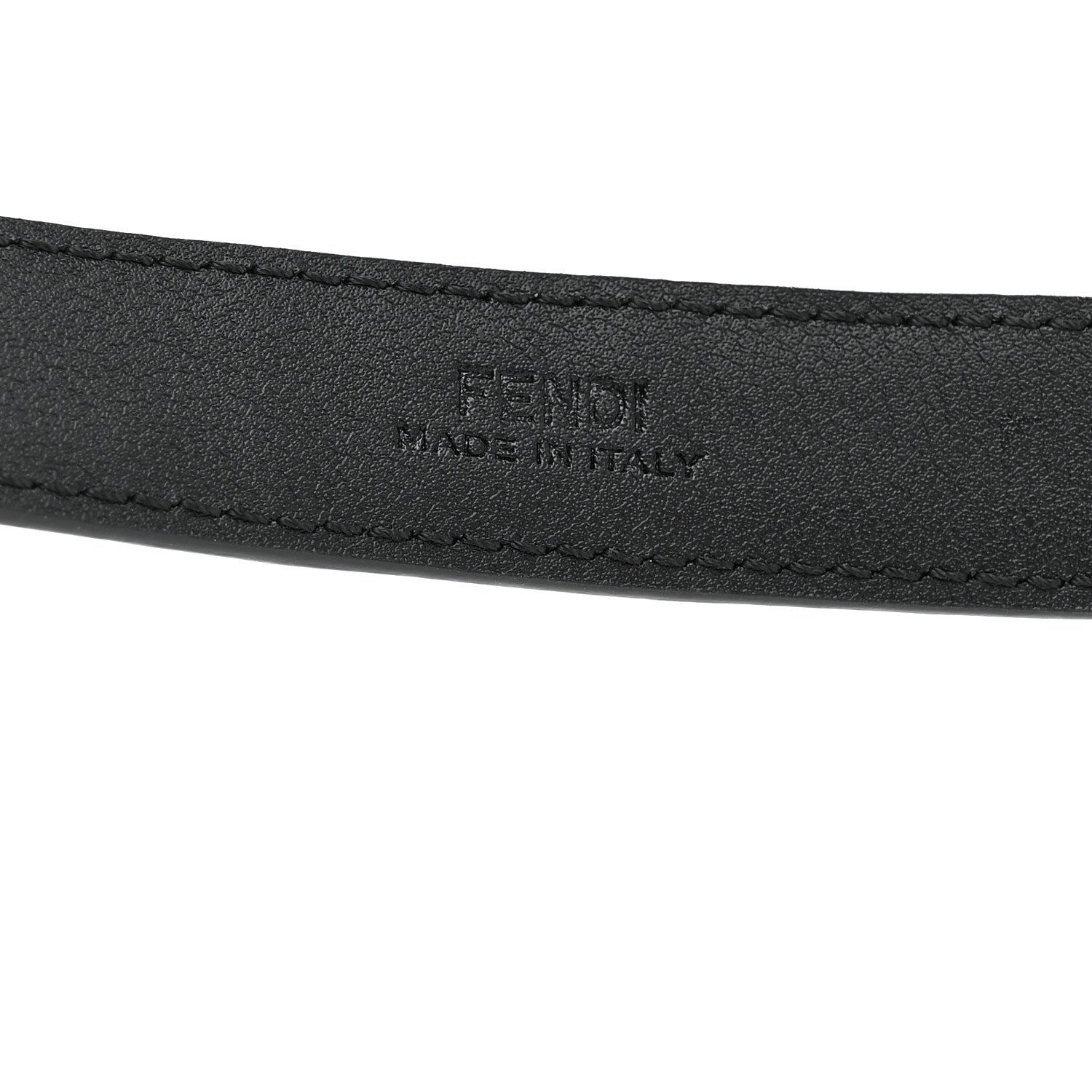 Fendi Vitello Century Bi-Color FF 1974 Embossed 2CM Belt 75 30 Maya Black 3 of 7