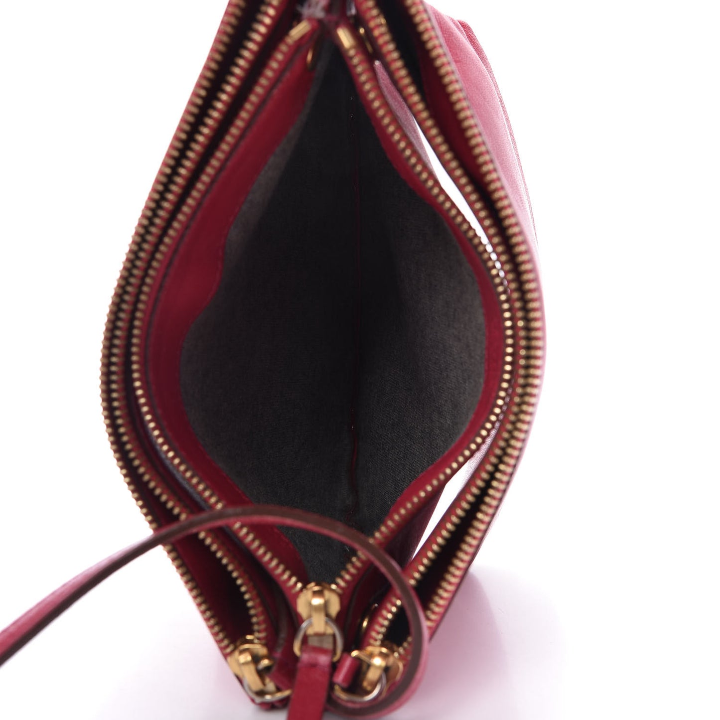 Lambskin Small Trio Crossbody Bag Fuchsia