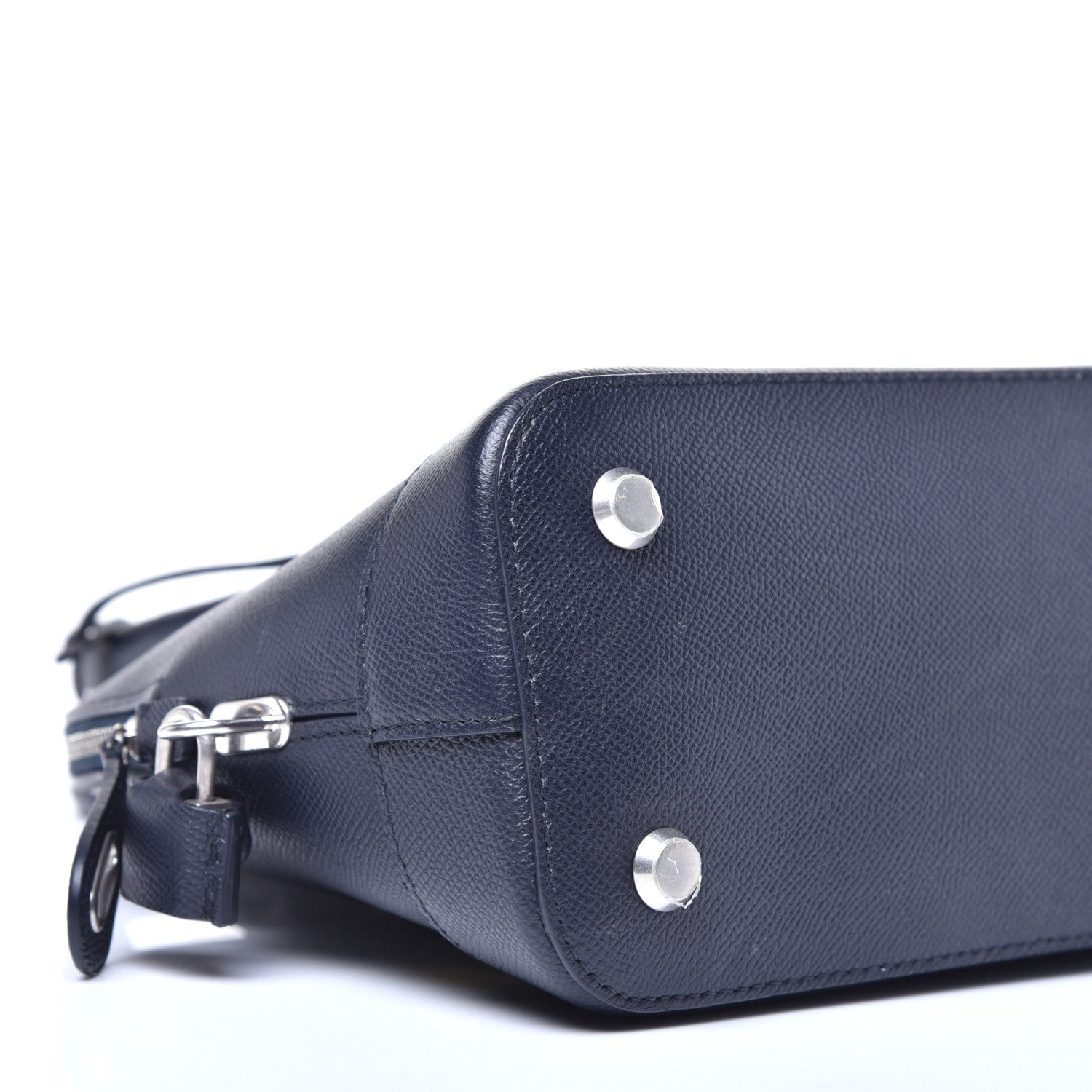 Balenciaga Signature Grained Calfskin Logo S Ville Top Handle Bag Bleu Tempete Jaune 7 of 8