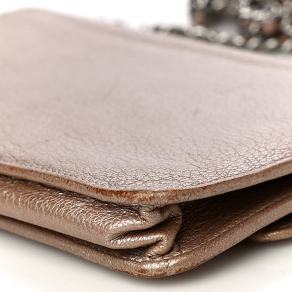 Chanel Metallic Goatskin Wallet On Chain WOC Gold 12 of 19