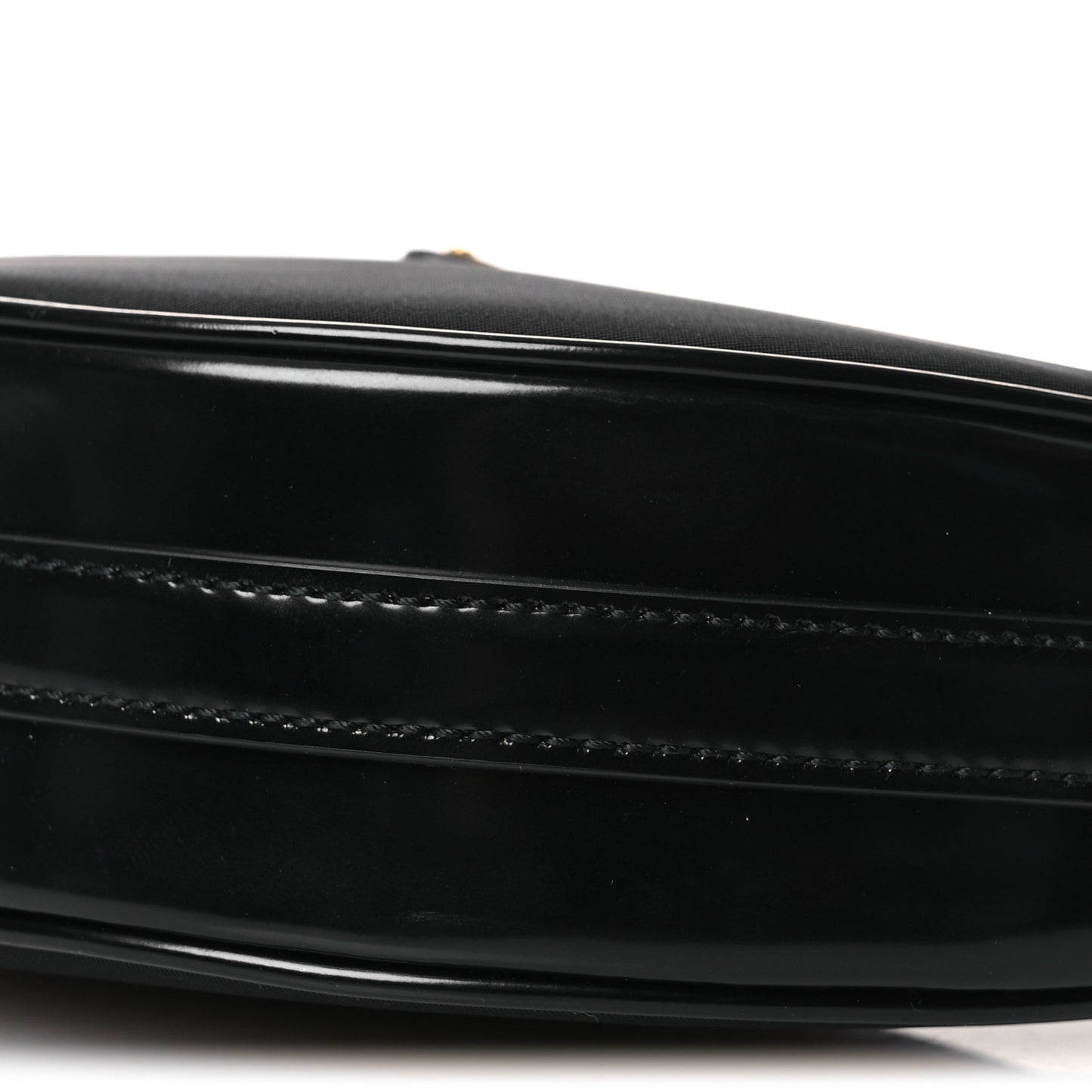 Re-Nylon Spazzolato Mini Arque Shoulder Bag Black