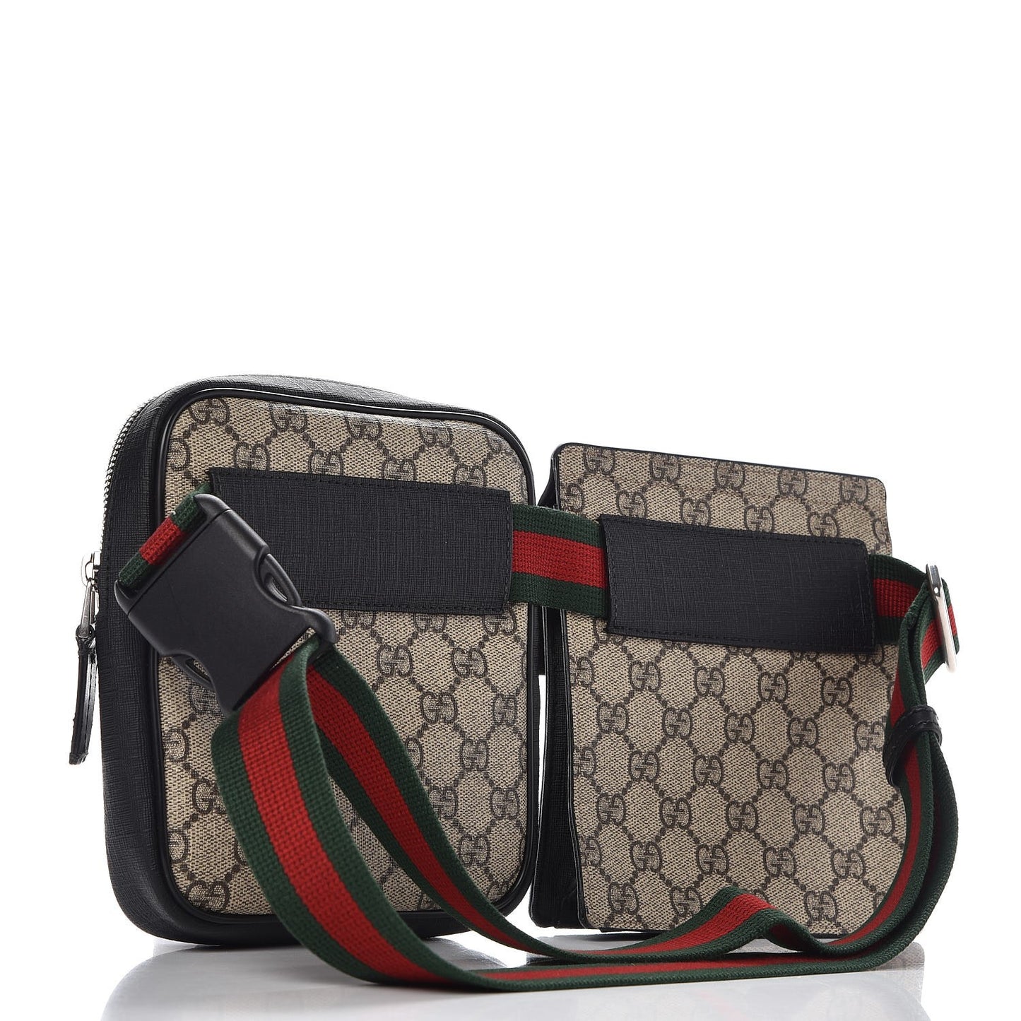 GG Supreme Monogram Web Belt Bag Black