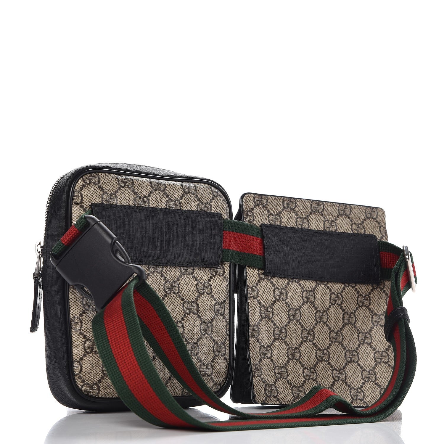 Gucci GG Supreme Monogram Web Belt Bag Black 3 of 11