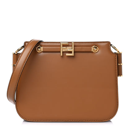 Fendi Vitello King Luxor Fendi Touch Shoulder Bag Caramello 1 of 10