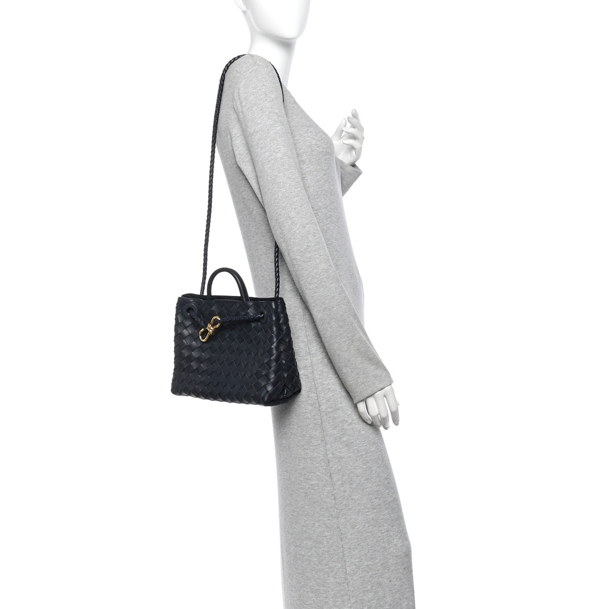 Bottega Veneta Nappa Intrecciato Small Andiamo Shoulder Bag Duke 2 of 11
