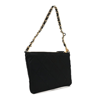 Prada Re-Nylon Tessuto Impuntu Quilted Re-Edition 1995 Chaine Pouch Black 3 of 10