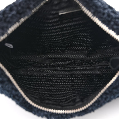 Prada Terry Cloth Mini Re-Edition 2000 Bag Black White 5 of 10
