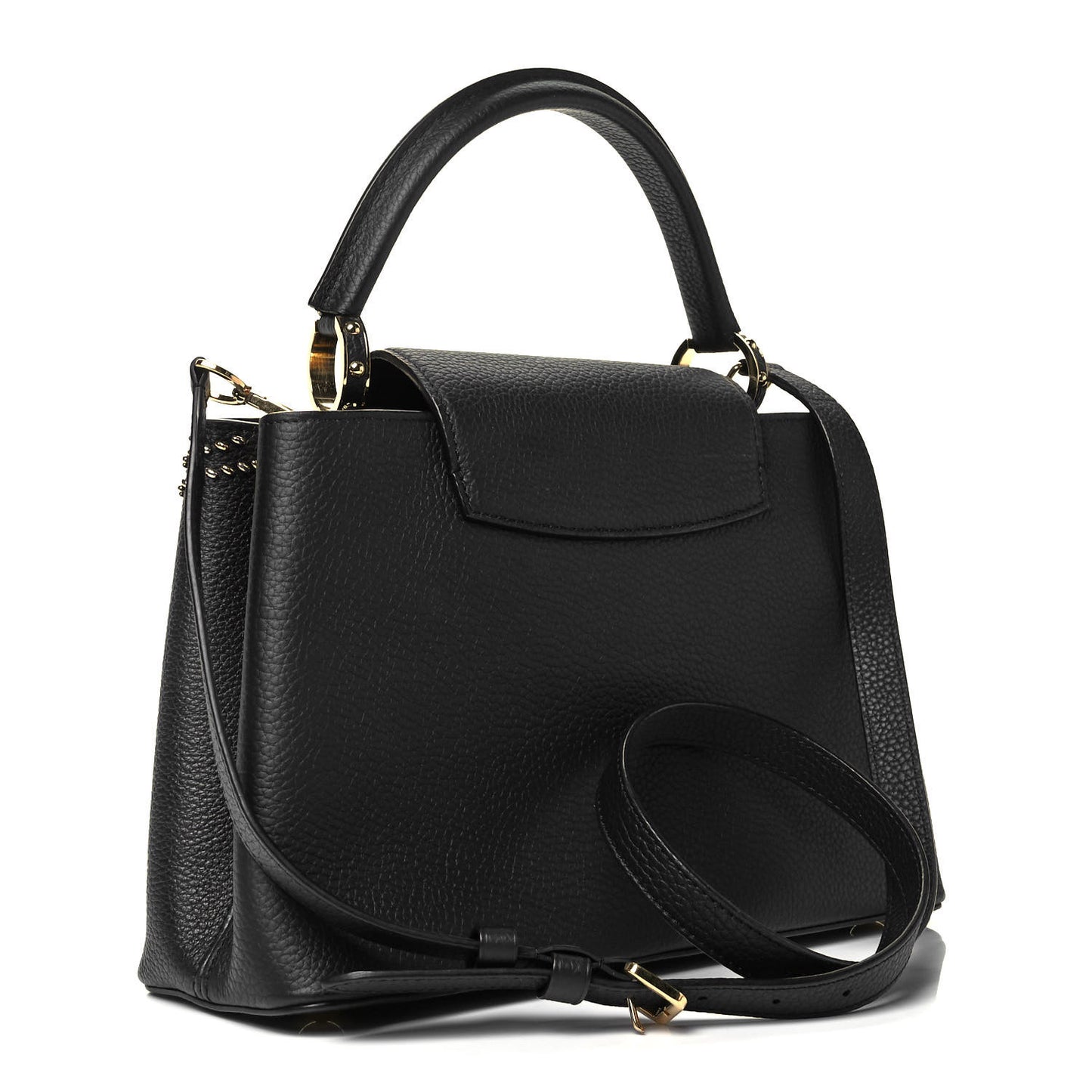 Taurillon Fleur De Lys Capucines PM Black