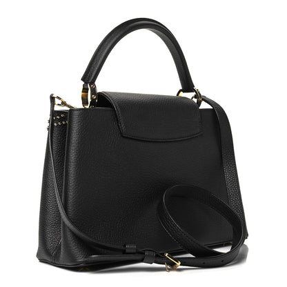 Louis Vuitton Taurillon Fleur De Lys Capucines PM Black 3 of 8
