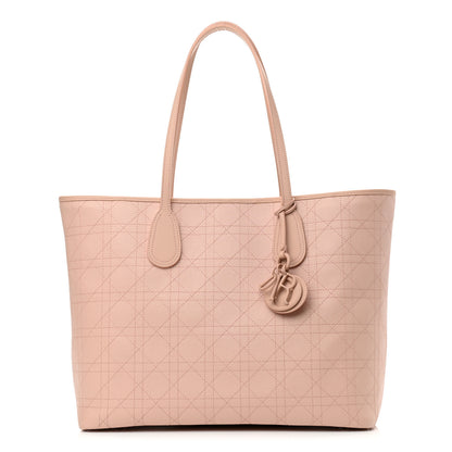 Christian Dior Coated Canvas Cannage Panarea Shopping Tote Rosato 1 of 9