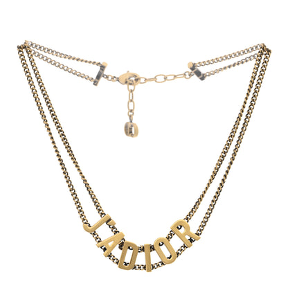 Christian Dior Metal J'Adior Choker Necklace Aged Gold 3 of 5