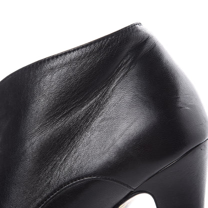 Chanel Lambskin CC Cap Toe Platform Short Boots 40 Black 10 of 16