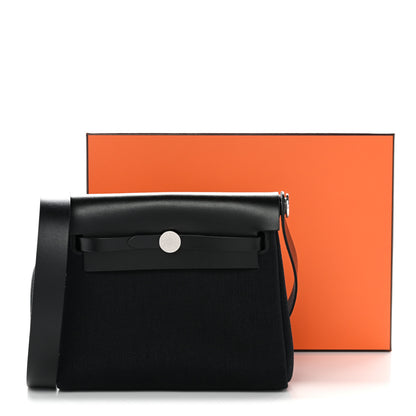 Hermes Military Toile Vache Hunter Herbag Zip Retourne 20 Black 11 of 11