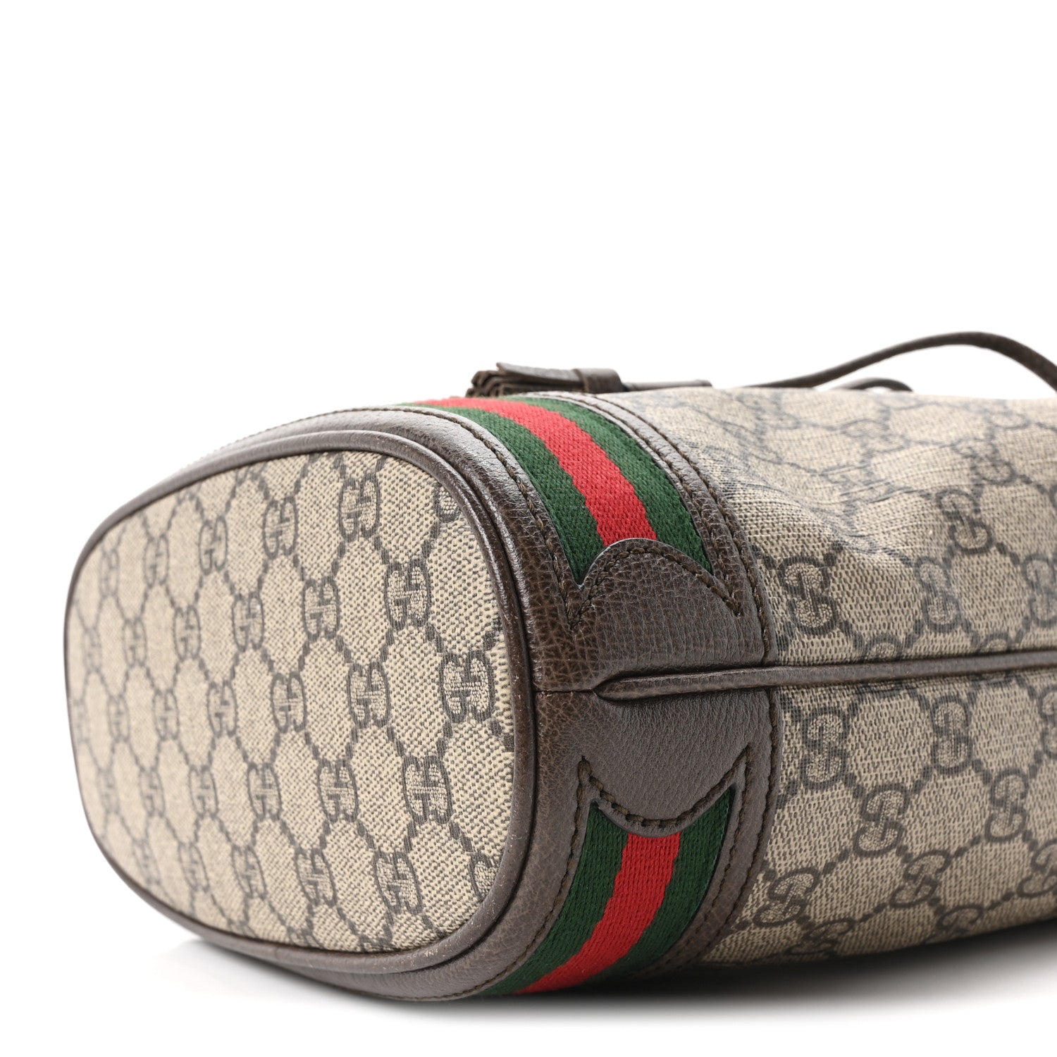Gucci GG Supreme Monogram Web Small Ophidia Bucket Bag Brown 10 of 10