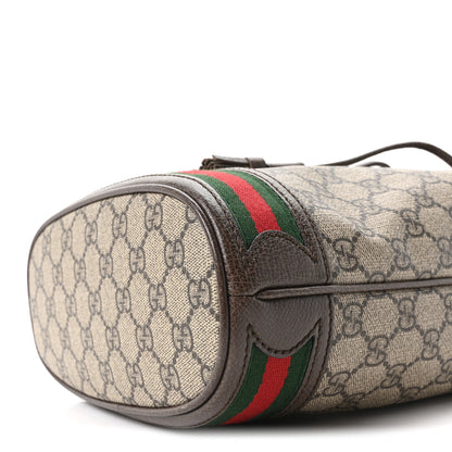 Gucci GG Supreme Monogram Web Small Ophidia Bucket Bag Brown 10 of 10