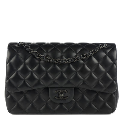 Chanel Lambskin Quilted Jumbo Double Flap So Black 1 of 9