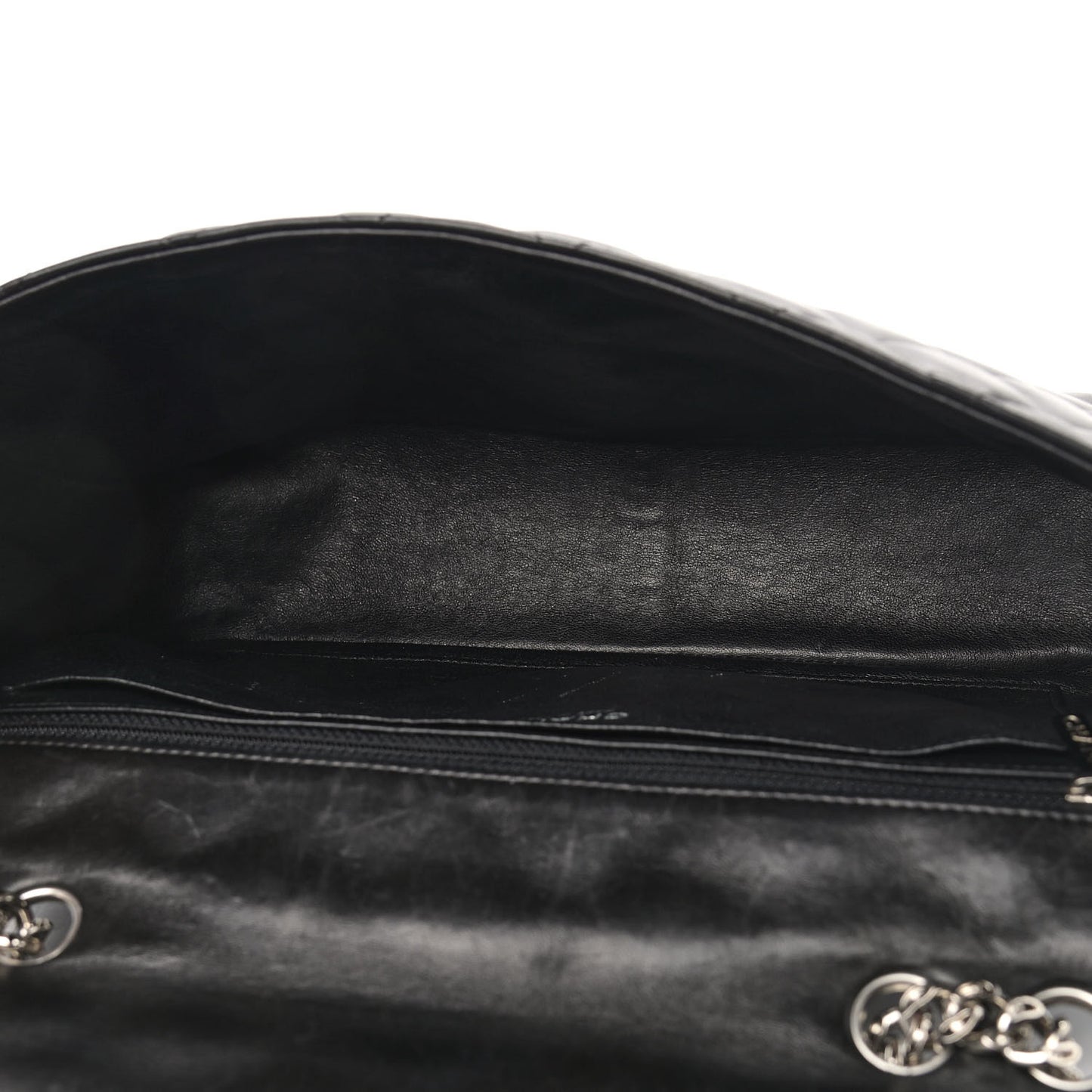 Lambskin Quilted Jumbo Flap Bijoux Chain Black
